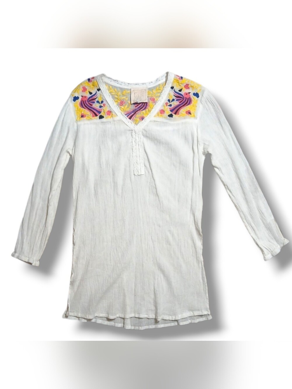NWOT Sincerely Mary Embroidered 3/4 Sleeve Top, Size Small